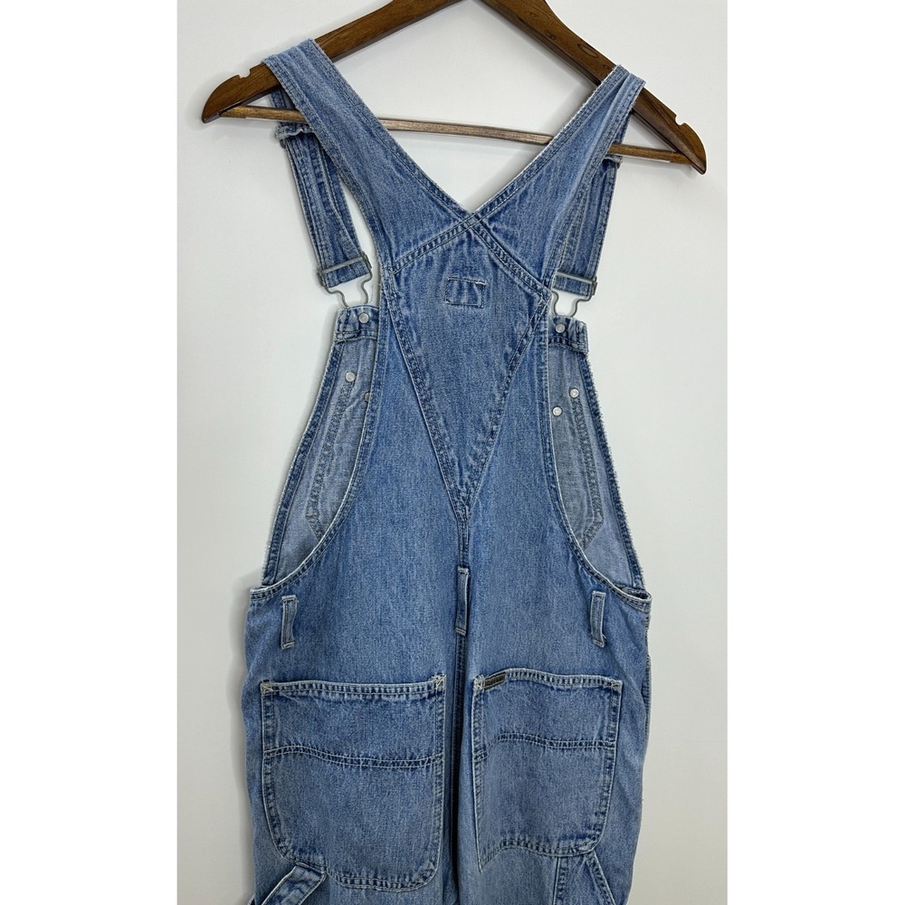Calvin Klein Vintage 90s Style Carpenter Overalls Blue Denim Bib Small Oversized - Picture 11 of 13